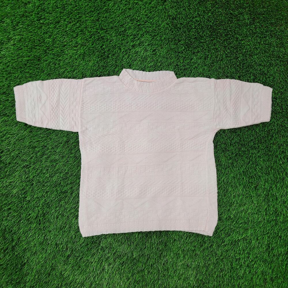 Vintage 90s MOD Cozy Knitwear Sweater Womens Medium 19x21 Pink